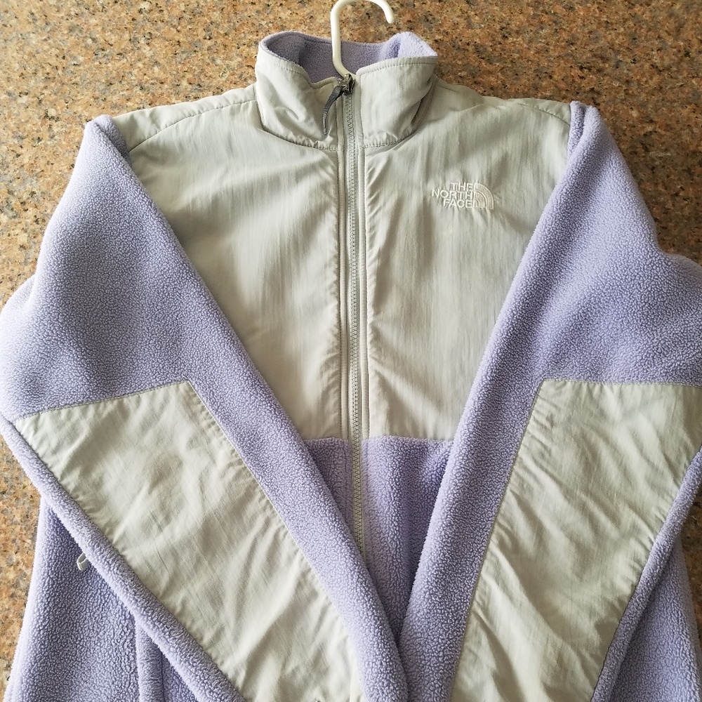 North Face Girls purple and grey jacket